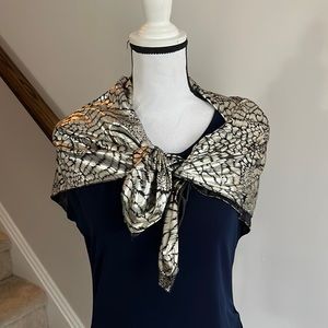 Vintage Korean Tiger Metallic Scarf